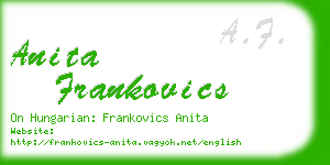 anita frankovics business card